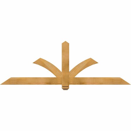 Ekena Millwork Redmond Rough Sawn Timber Gable Bracket, Western Red Cedar, 72"W x 24"H x 2"D x 4"F, 8/12 Pitch GBW072X24X0204RED00RWR